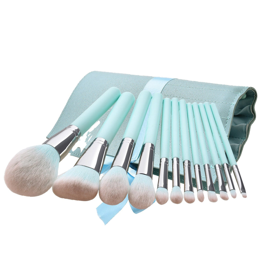 Hellblauer Griff Make-up Weich Haarpuder Lidschattenpinsel