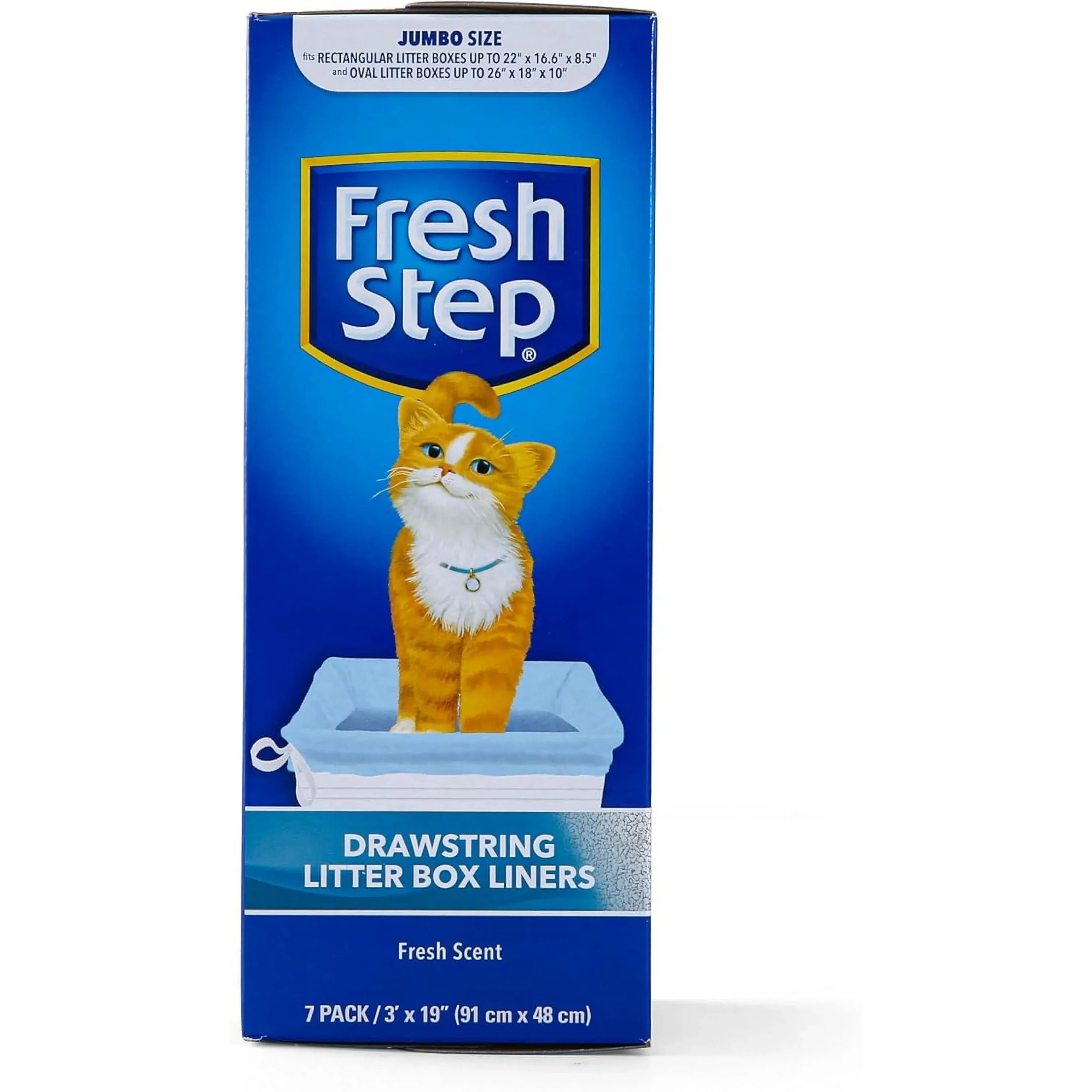 Fresh Step Drawstring Litter Box Liners, 7 Count