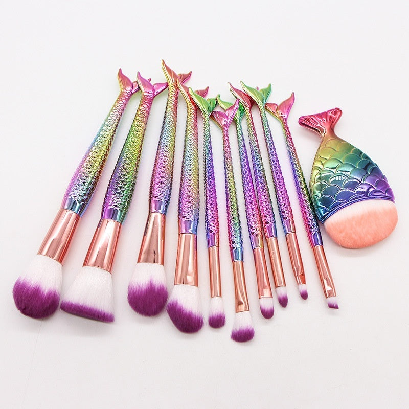 10 Meerjungfrauen Make-up Pinsel Set Schönheitswerkzeuge Bestseller Make-up Pinsel Kombination