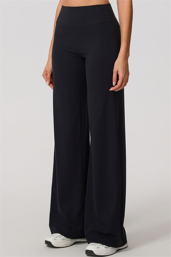 The Nestle Long Sleeve Crop Top Straight Leg Pants 2-Piece Set