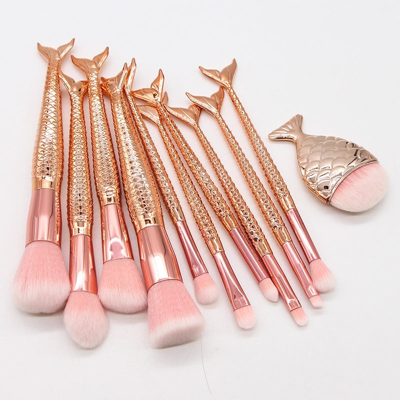 10 Meerjungfrauen Make-up Pinsel Set Schönheitswerkzeuge Bestseller Make-up Pinsel Kombination