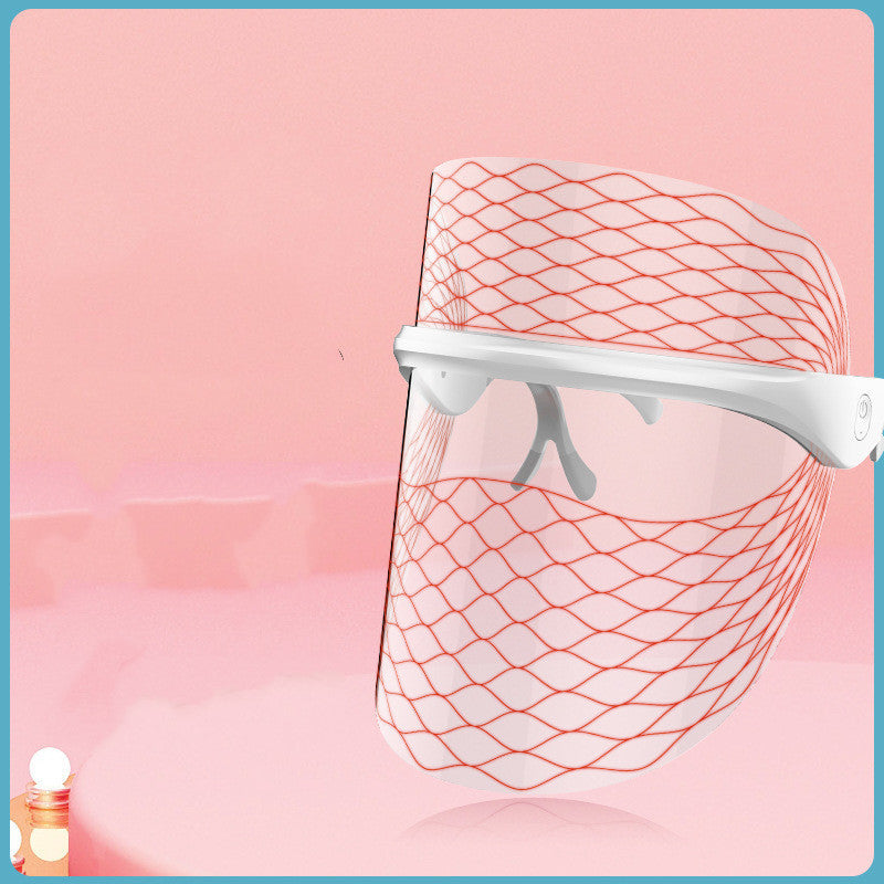 Wiederaufladbare LED-Siebenfarben-Touch-Farb-Lichtmaske Schönheitsmaske Photonen-Verjüngungsspektrometer