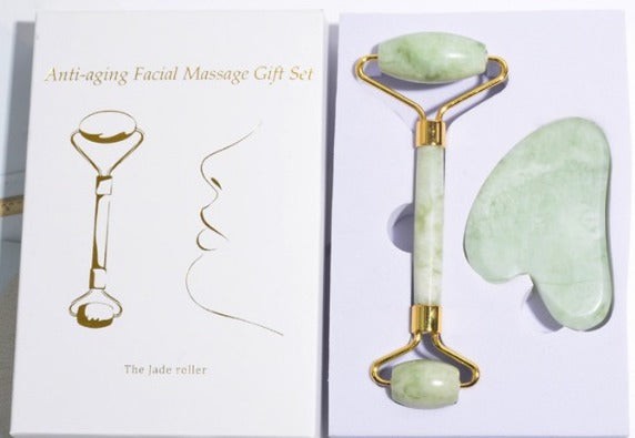 Geschenkset Jade-Roller & Gua Sha