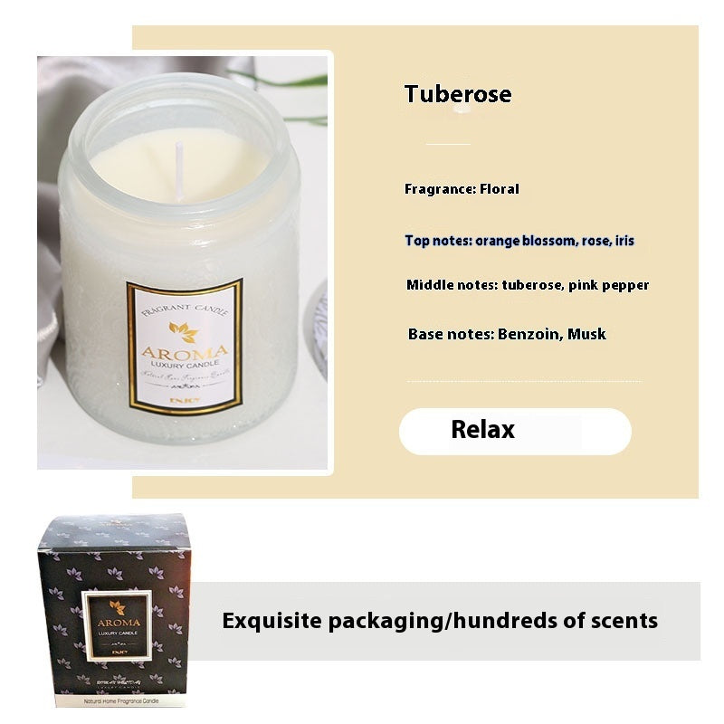 Große Aromatherapie-Kerze aus Glas mit Kreativrelief