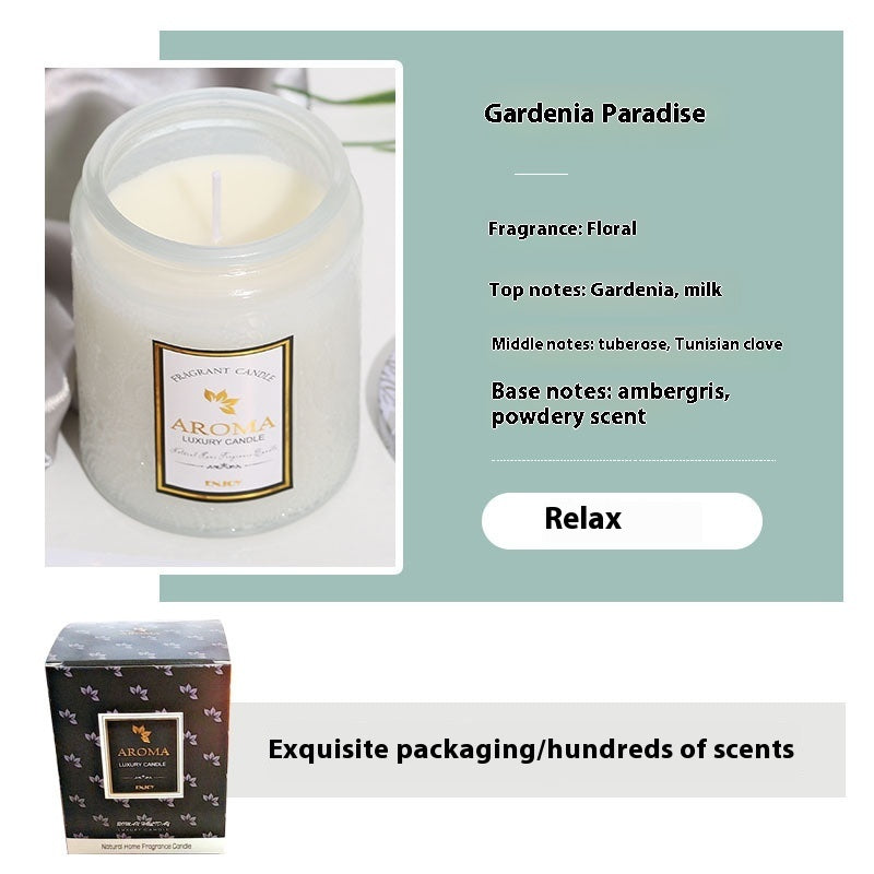 Große Aromatherapie-Kerze aus Glas mit Kreativrelief
