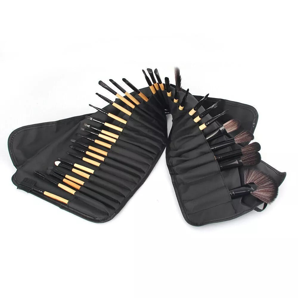 Ein tragbares 32-teiliges Make-up-Pinselset, das perfekt für Reisen, Geschäftsreisen und Make-up im Freien ist.