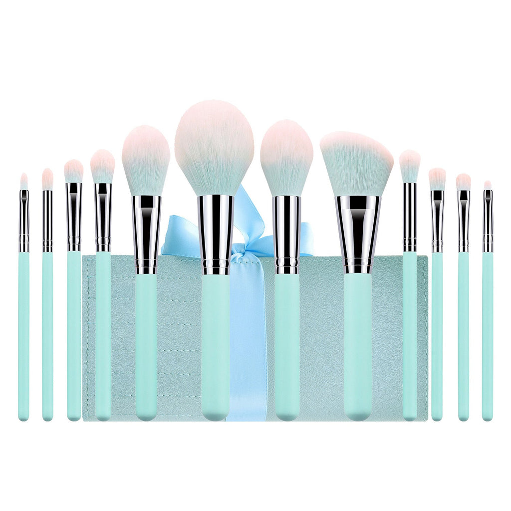 Hellblauer Griff Make-up Weich Haarpuder Lidschattenpinsel