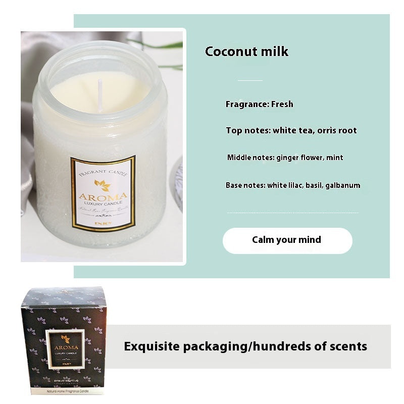 Große Aromatherapie-Kerze aus Glas mit Kreativrelief