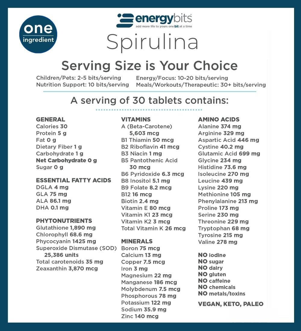 ENERGYbits® Spirulina | Großer Beutel