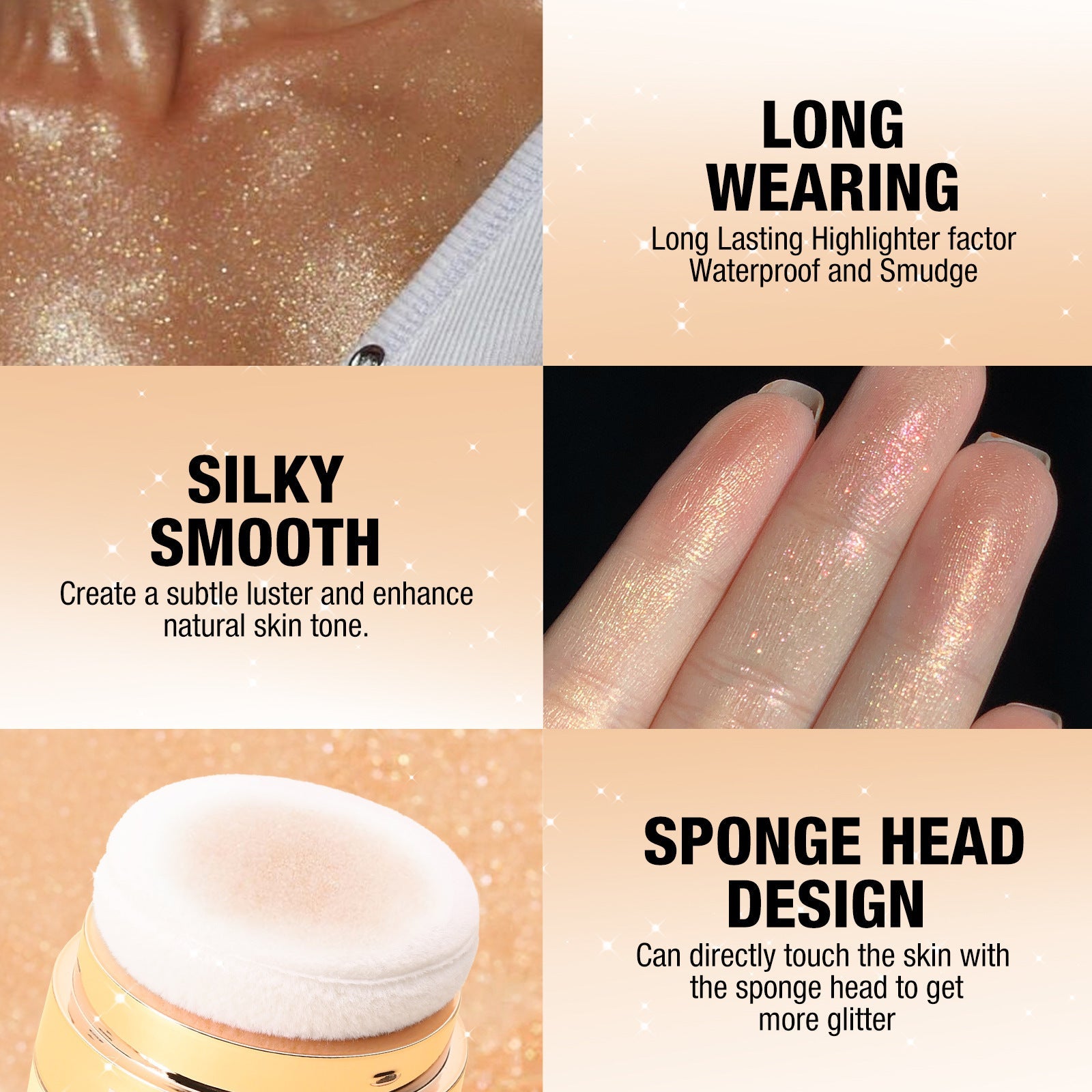 Highlighter Puder für Gesicht und Körper, Rouge, Shading-Puder