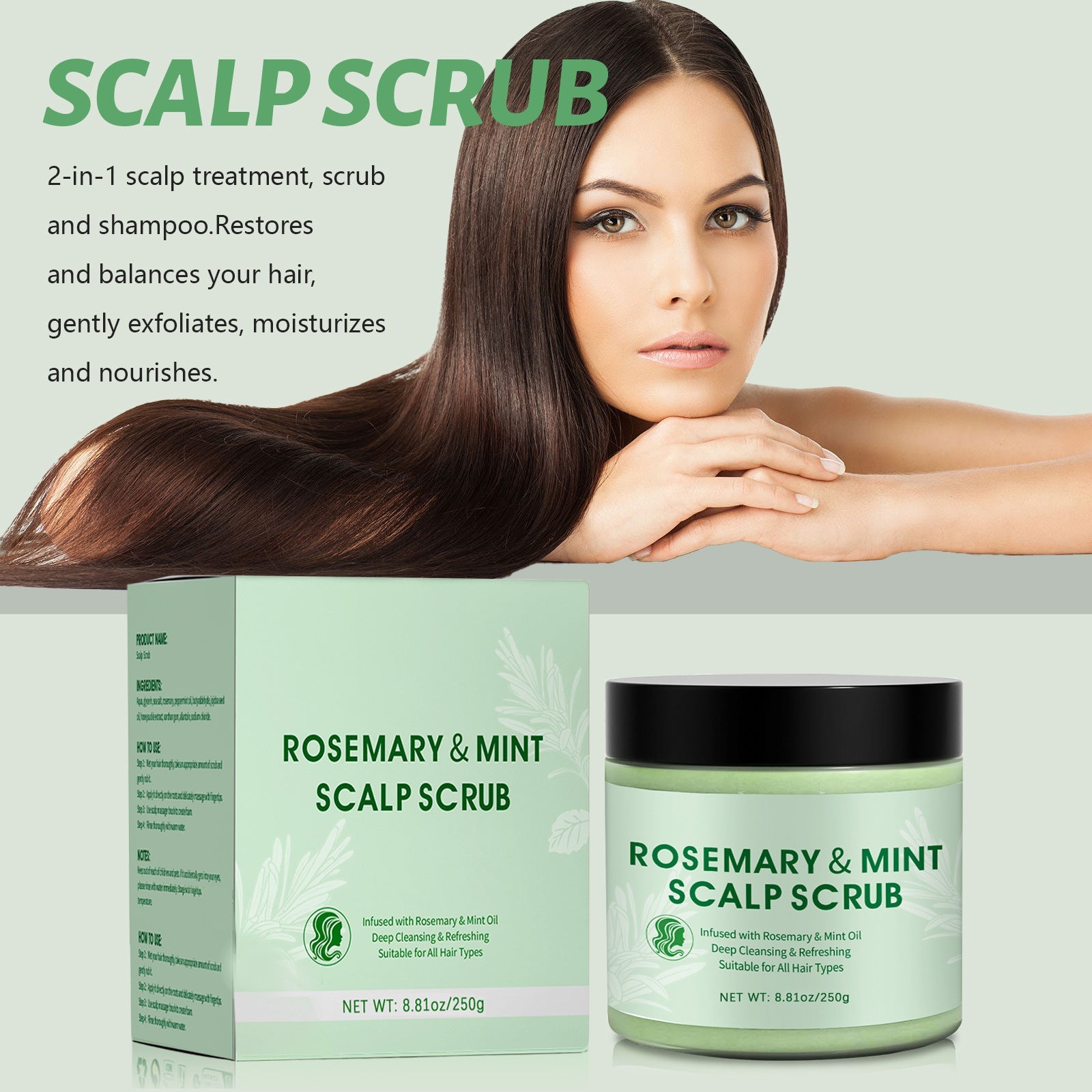 Rosmarin Kopfhaut-Peeling Nachfüllung Weich