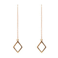 Bronze Geometric Threader Earrings