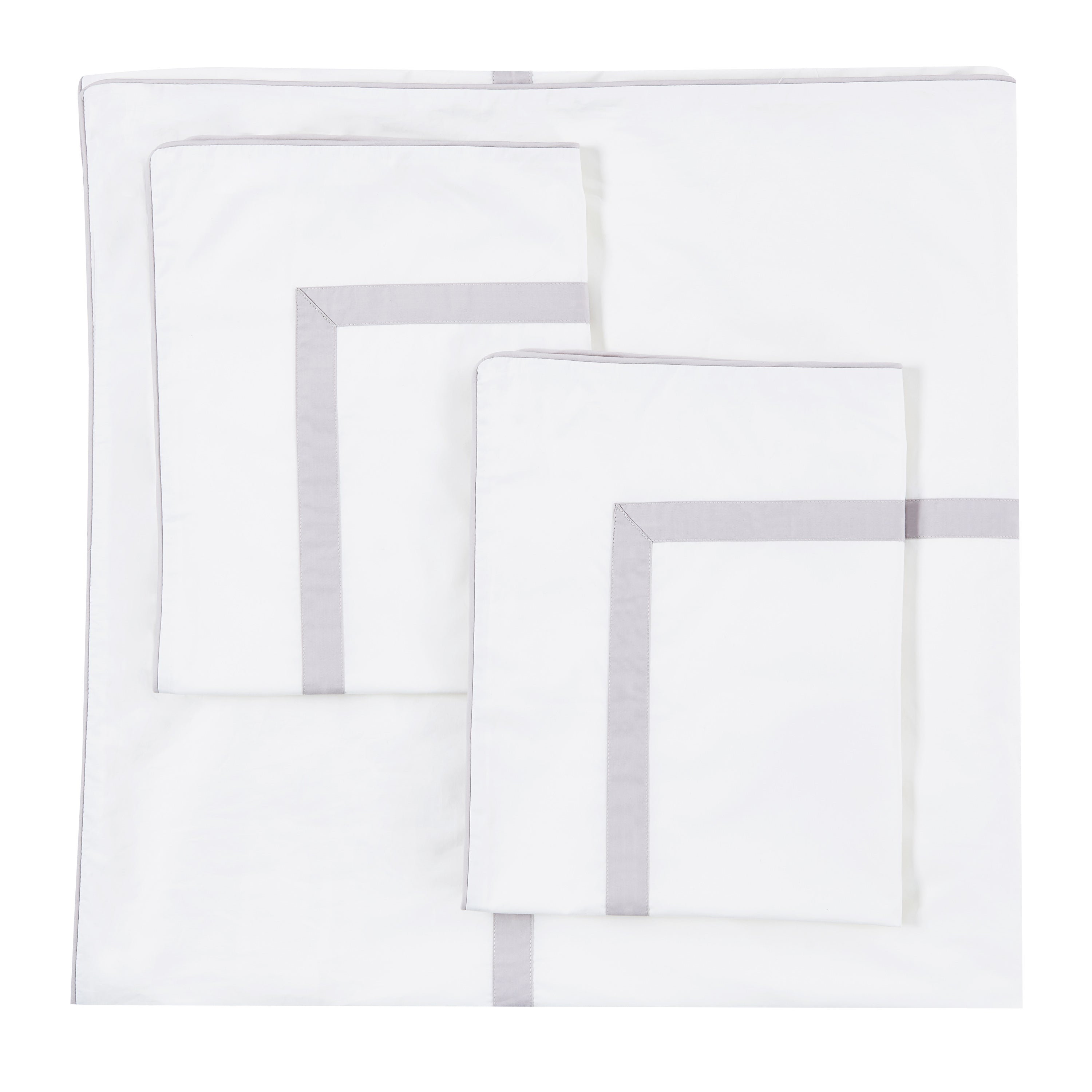 Klassisches Bettwäsche-Set aus Perkal-Baumwolle mit Doppelumrandung