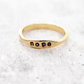 Dainty Gold Plated or Sterling Silver "Nope" Ring