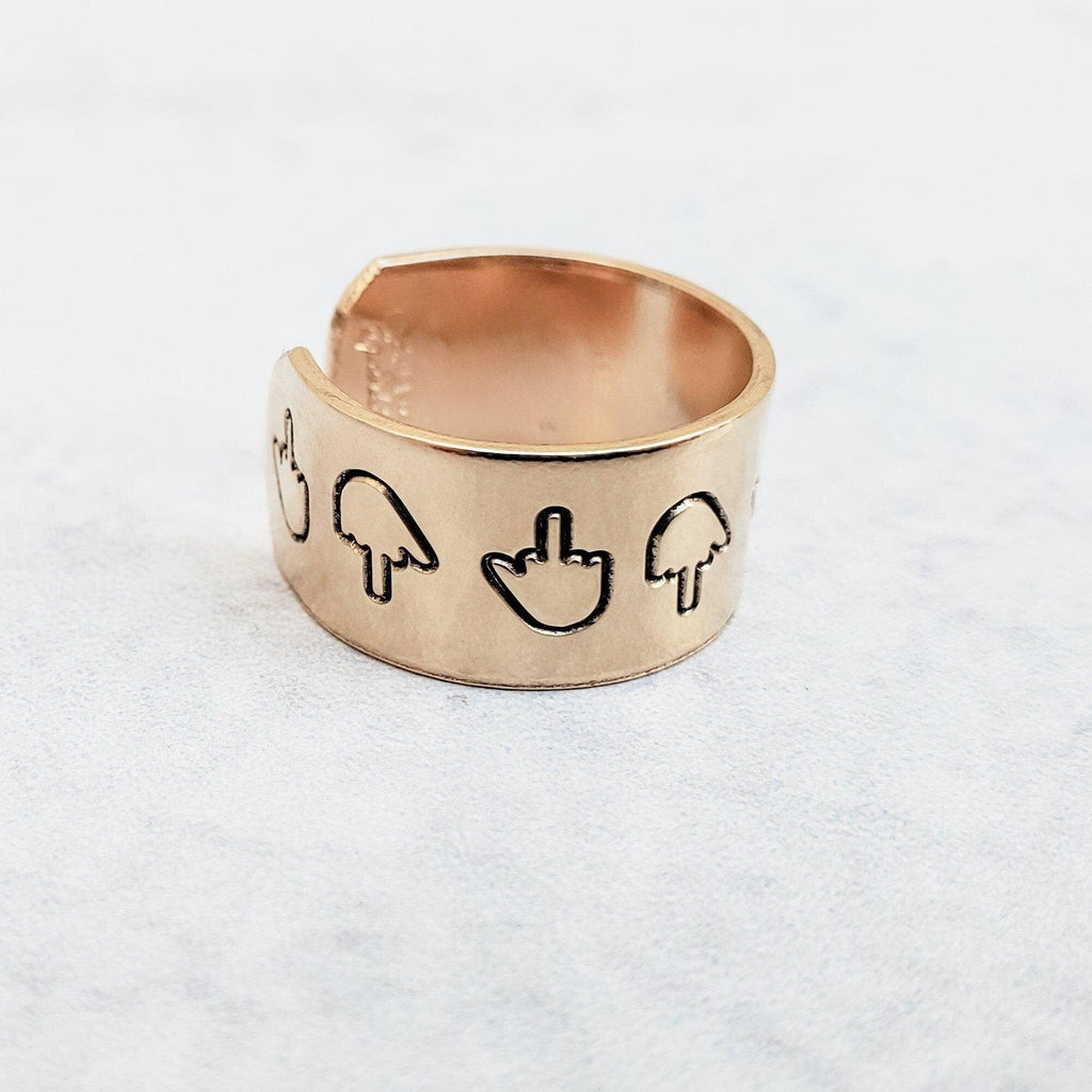 Magen David Middle Finger Ring