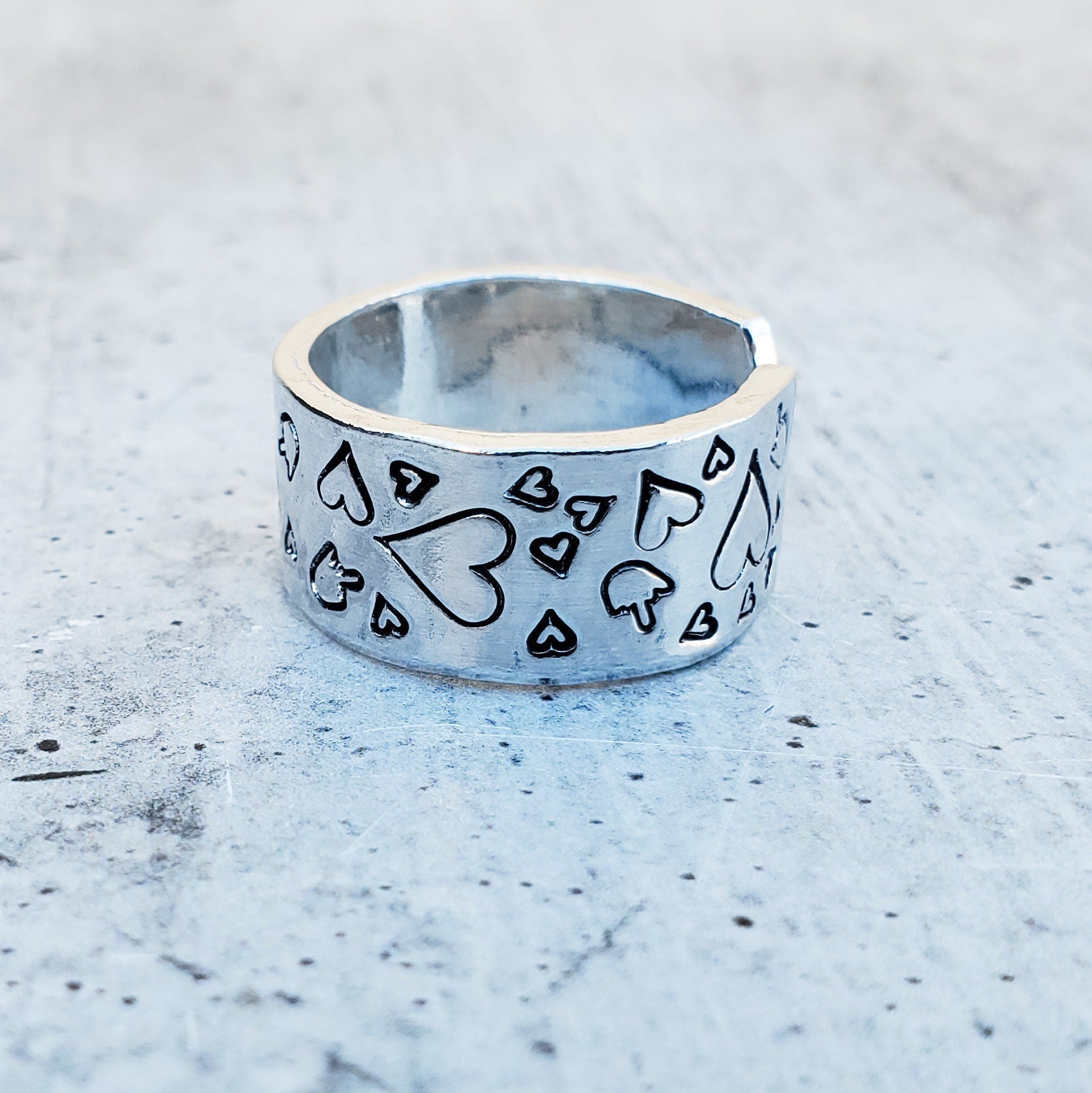 Middle Finger Heart Valentine's Day Ring - F Off Ring for Galentine's Day