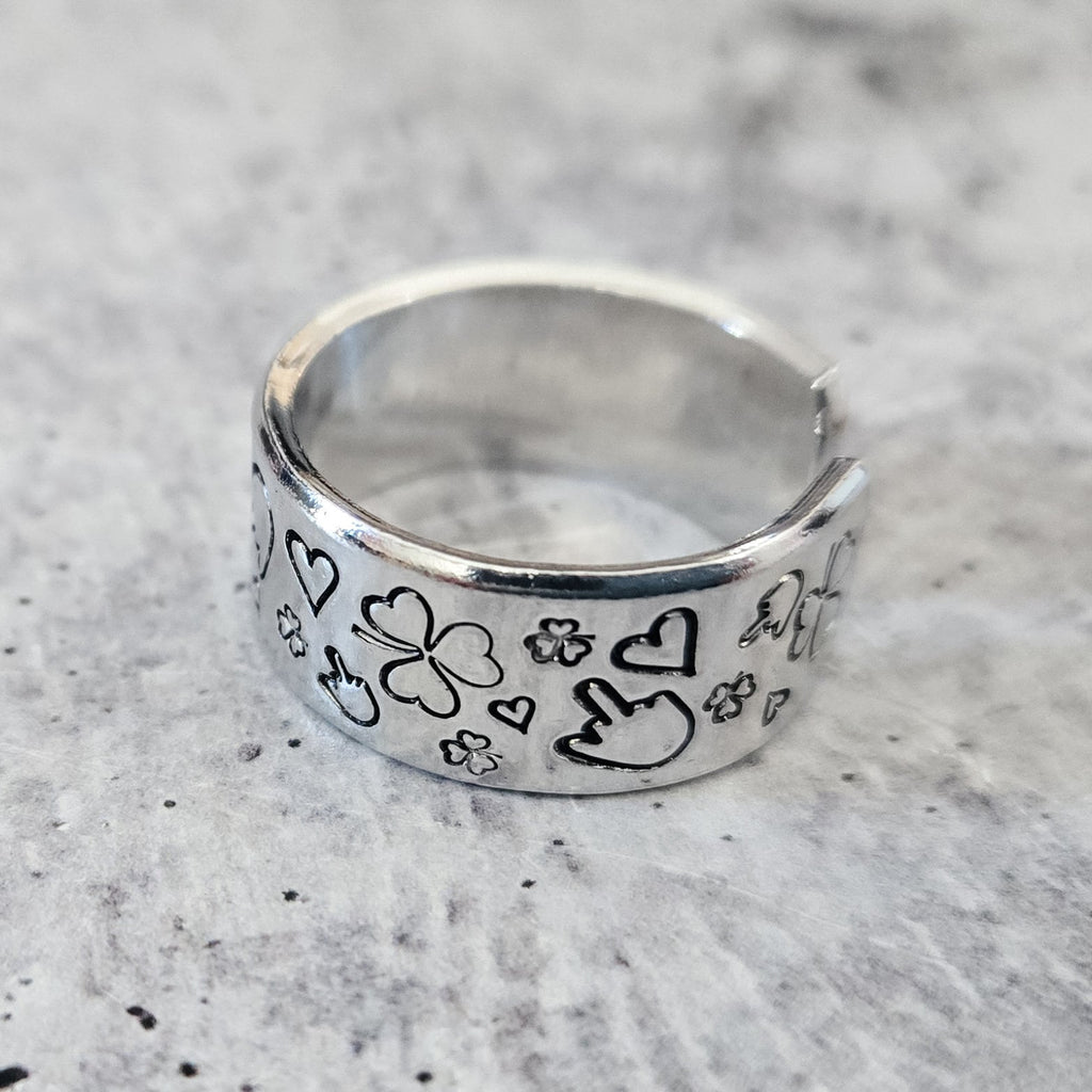 Middle Finger Shamrock St. Patrick's Day Ring
