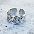Hemp Leaf Middle Finger Ring
