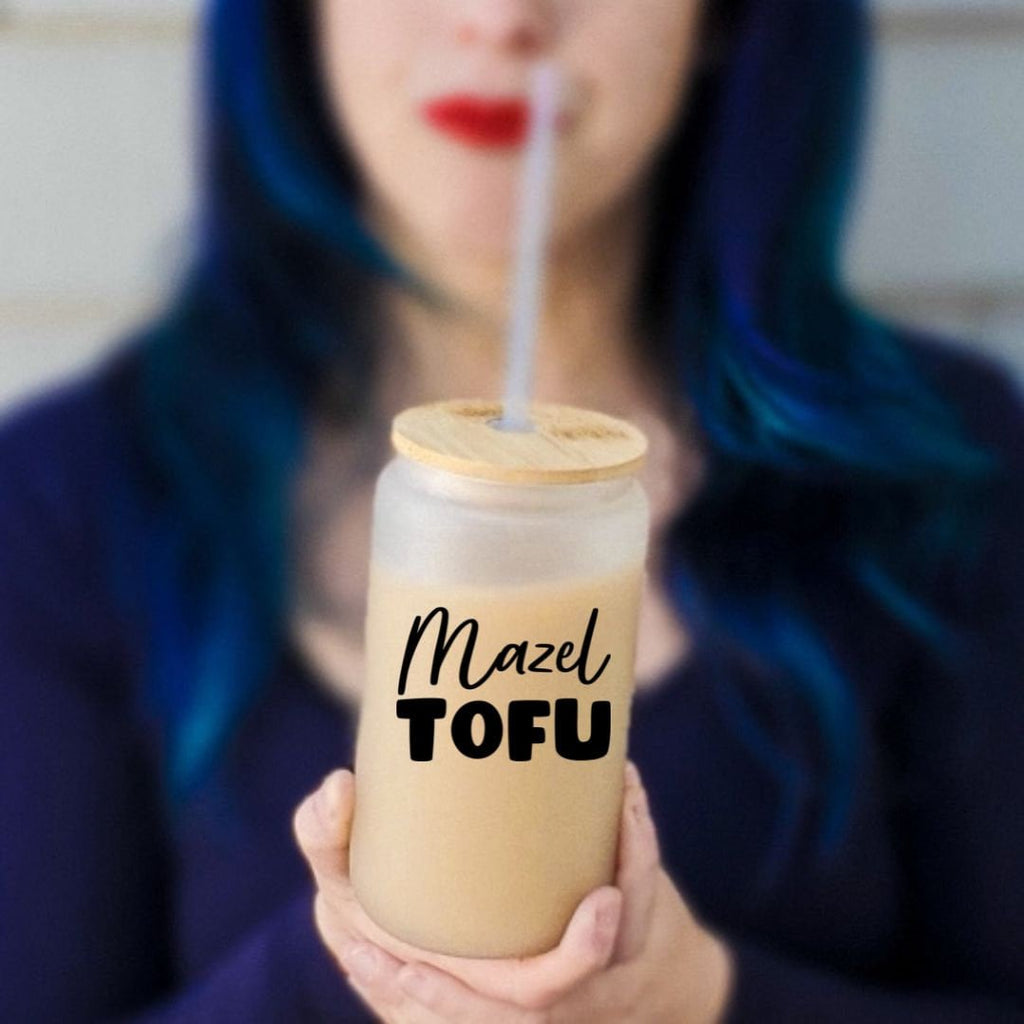 Mazel Tofu Jüdisches Veganes Glasbecher