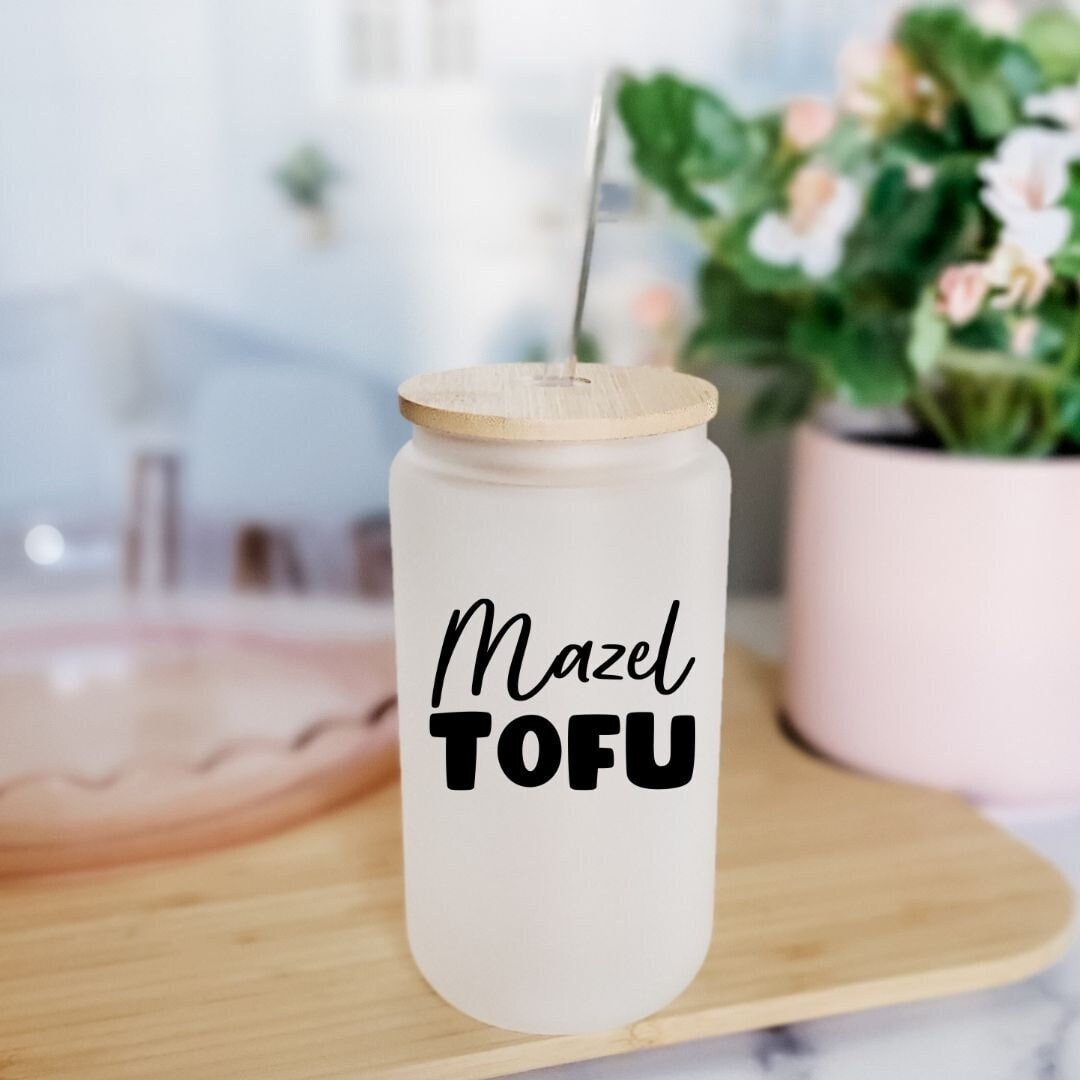 Mazel Tofu Jüdisches Veganes Glasbecher