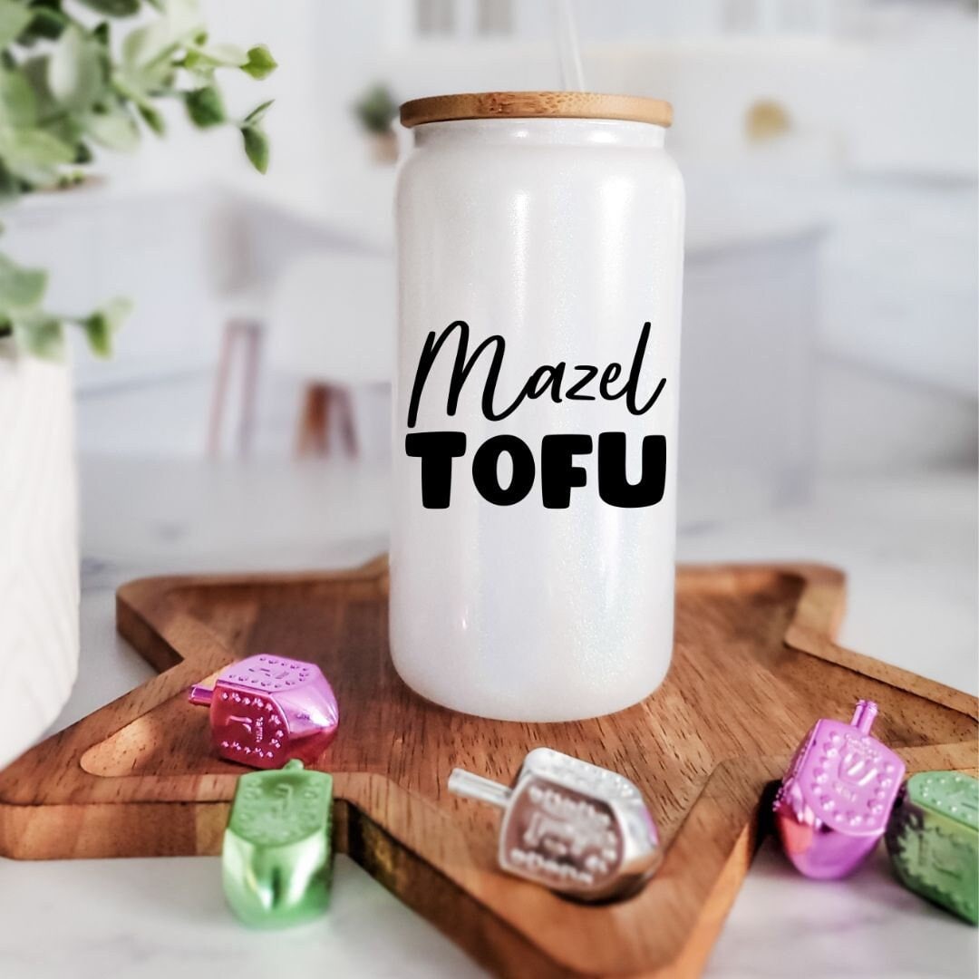Mazel Tofu Jüdisches Veganes Glasbecher