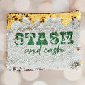 Stash & Cash 420 Pailletten-Kosmetiktasche