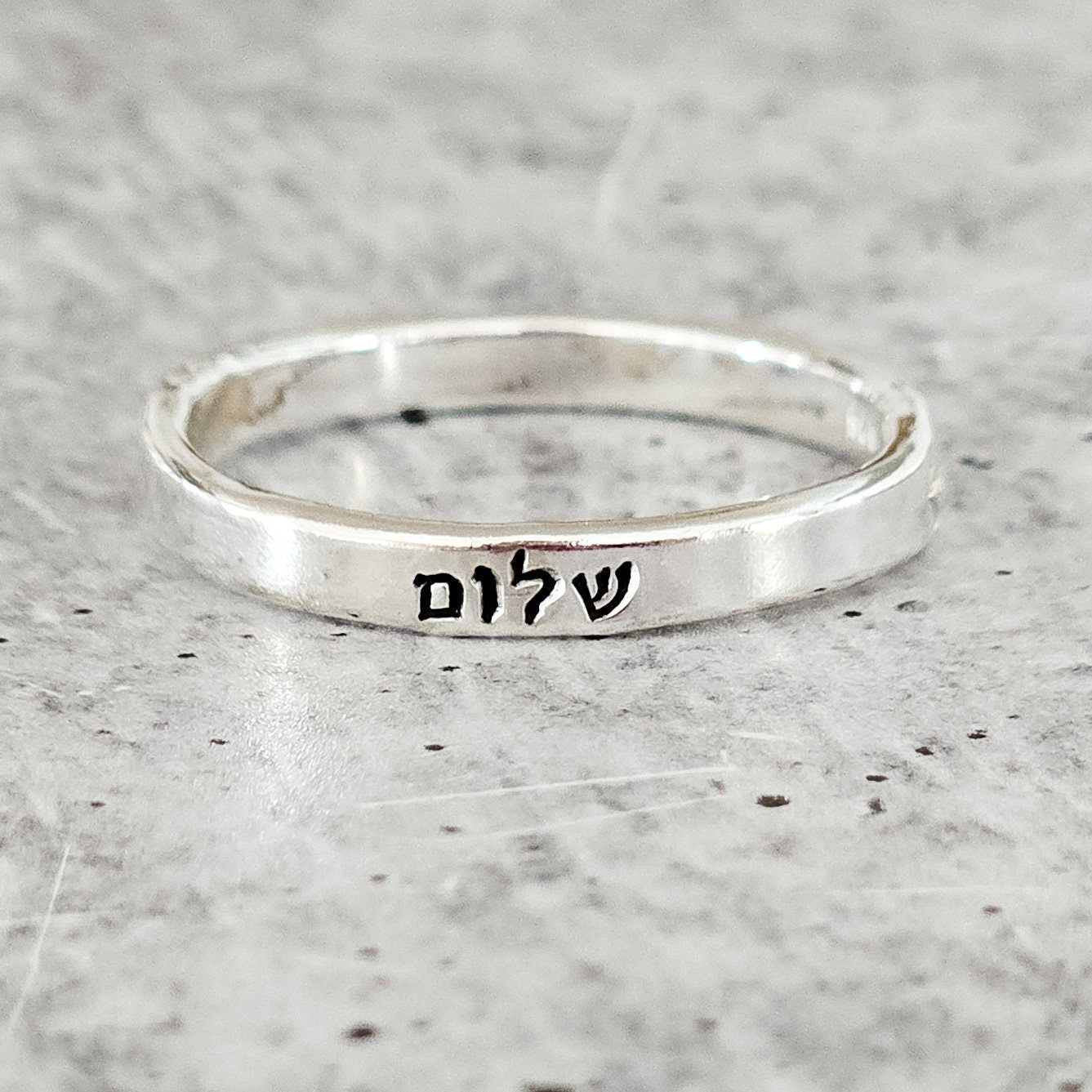 Schalom Sterling Silber Bandring