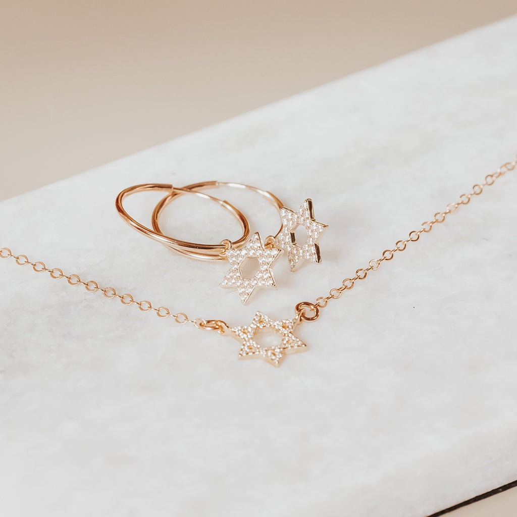 Star of David Classic Crystal Necklace