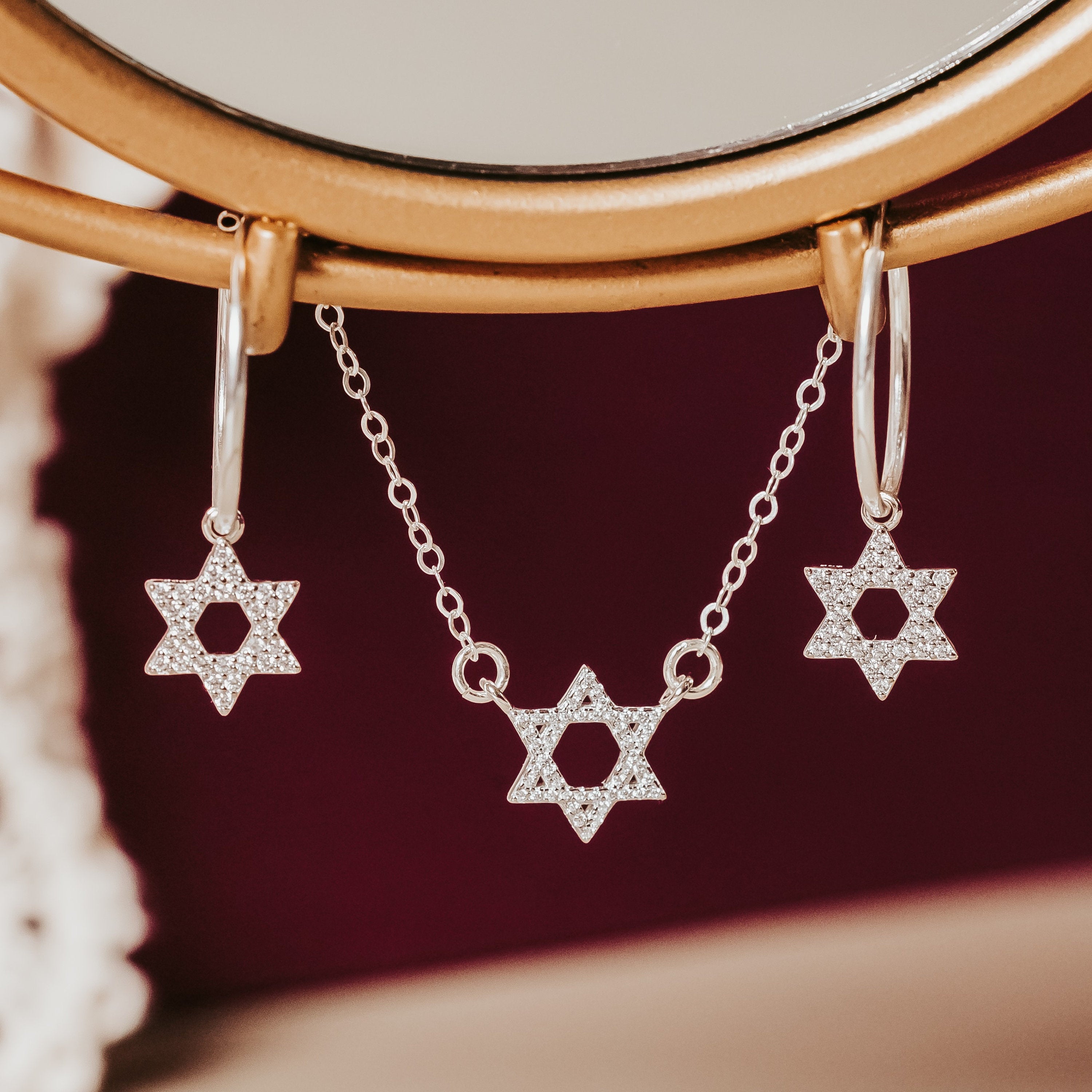 Star of David Classic Crystal Necklace
