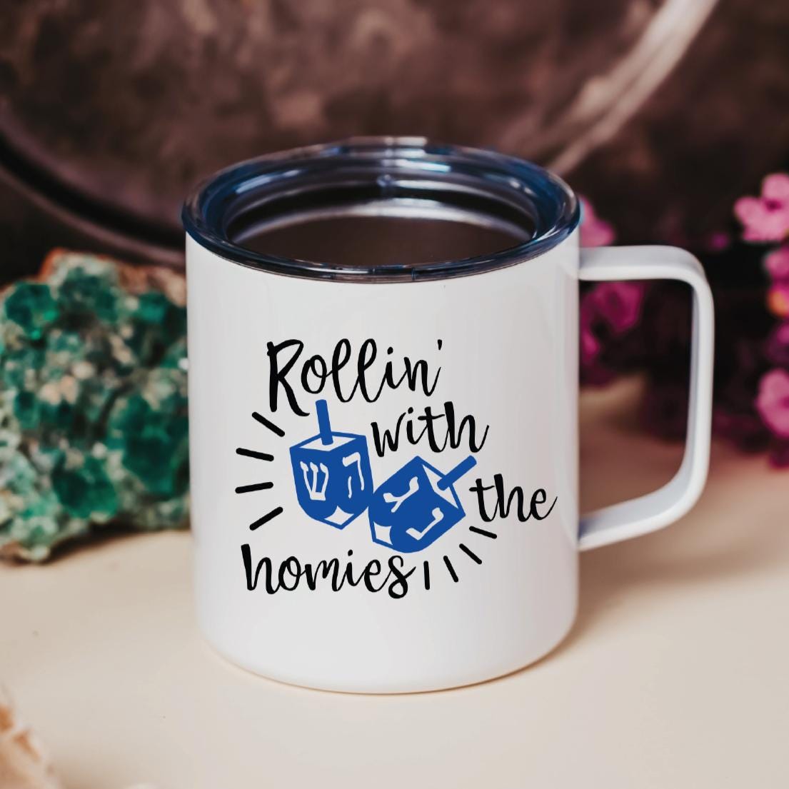 Rollin with the Homies Chanukah Travel Mug
