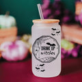 Drink Up Witches Halloween Glass Can Cup