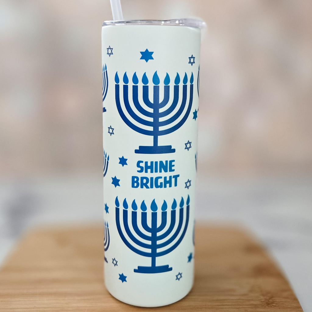 Mama und ich leuchten hell Hanukkah-Leuchtbecher-Set