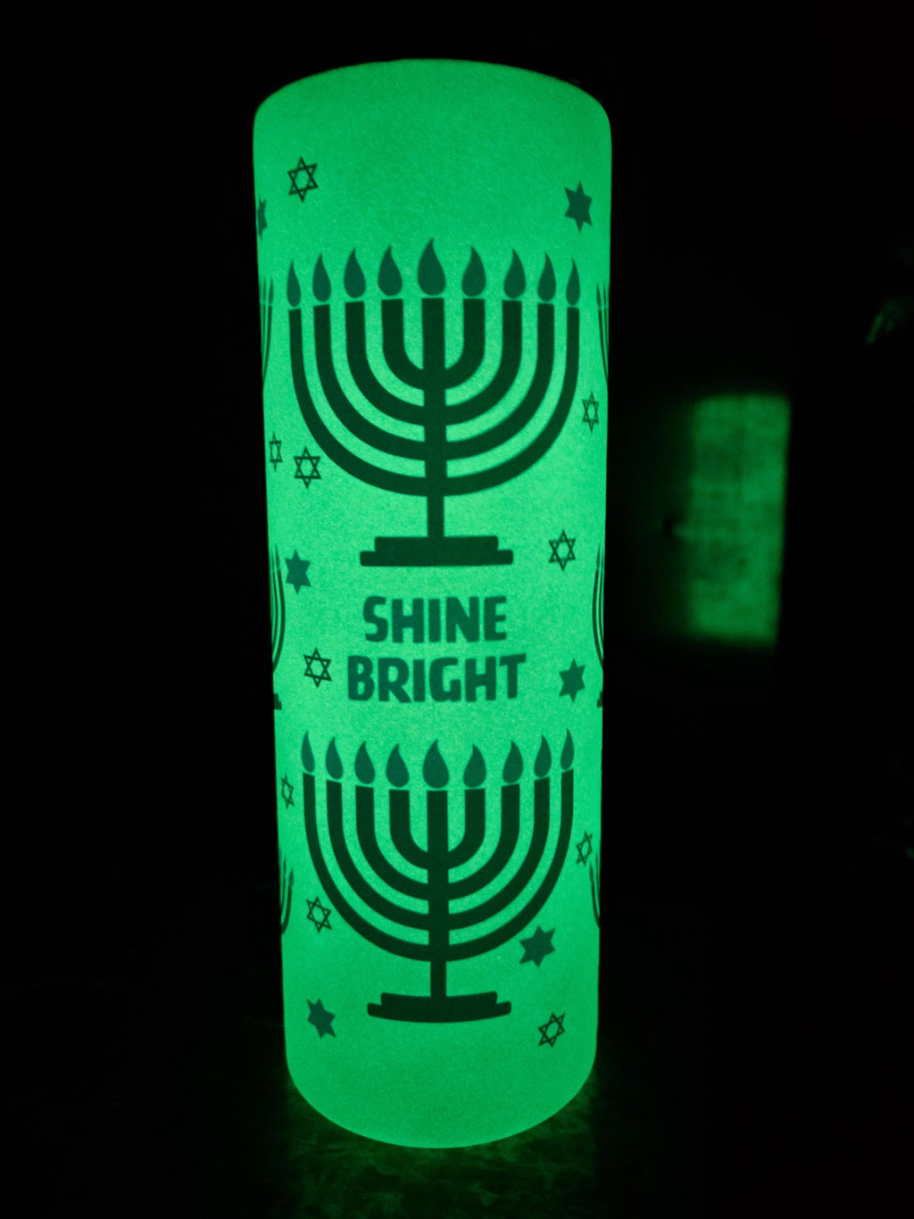 Mama und ich leuchten hell Hanukkah-Leuchtbecher-Set