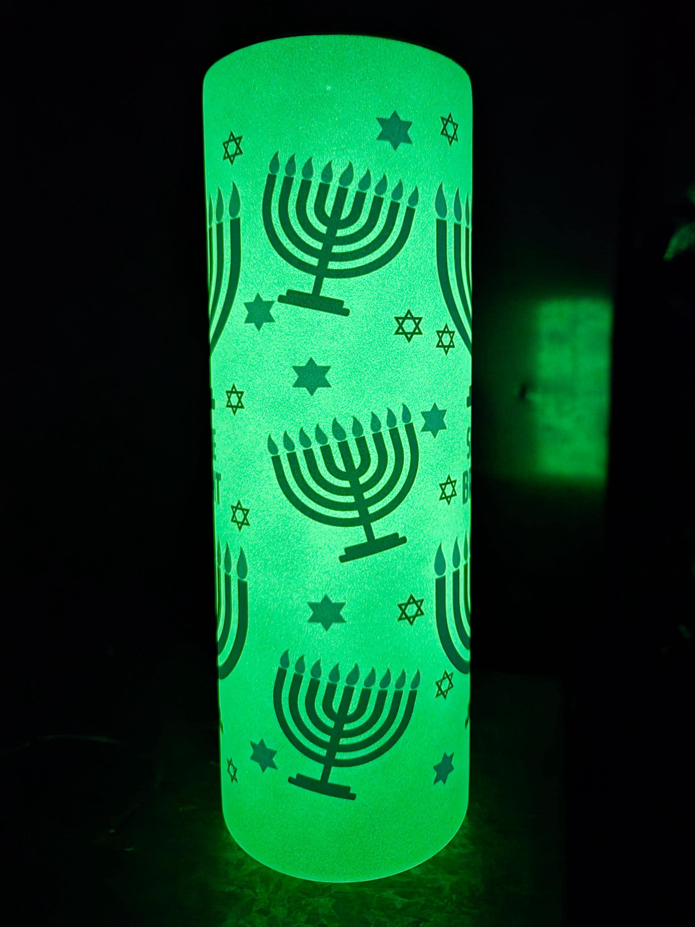 Mama und ich leuchten hell Hanukkah-Leuchtbecher-Set