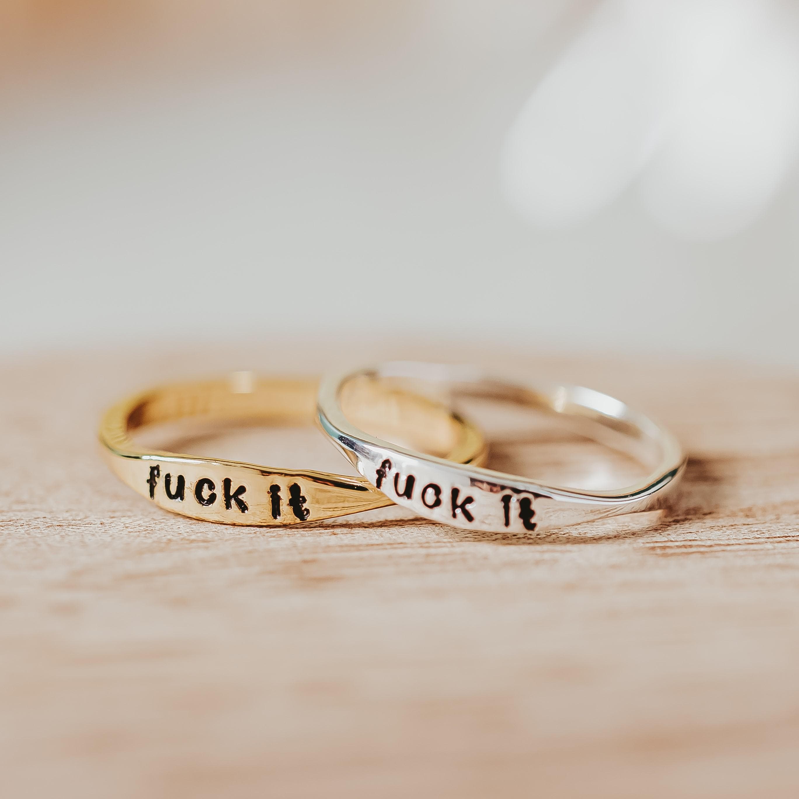 Dainty Gold Plated or Sterling Silver "Nope" Ring
