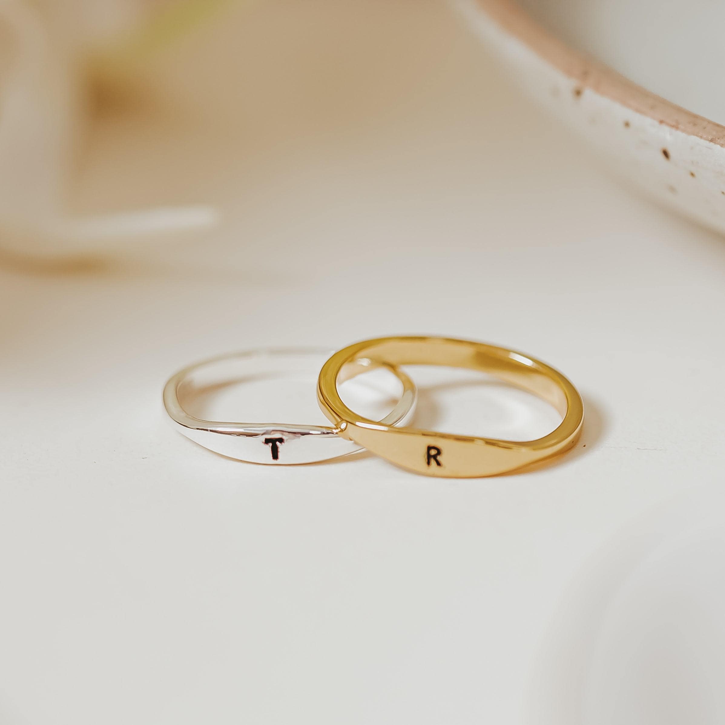 Vegan Dainty Gold or Silver Ring