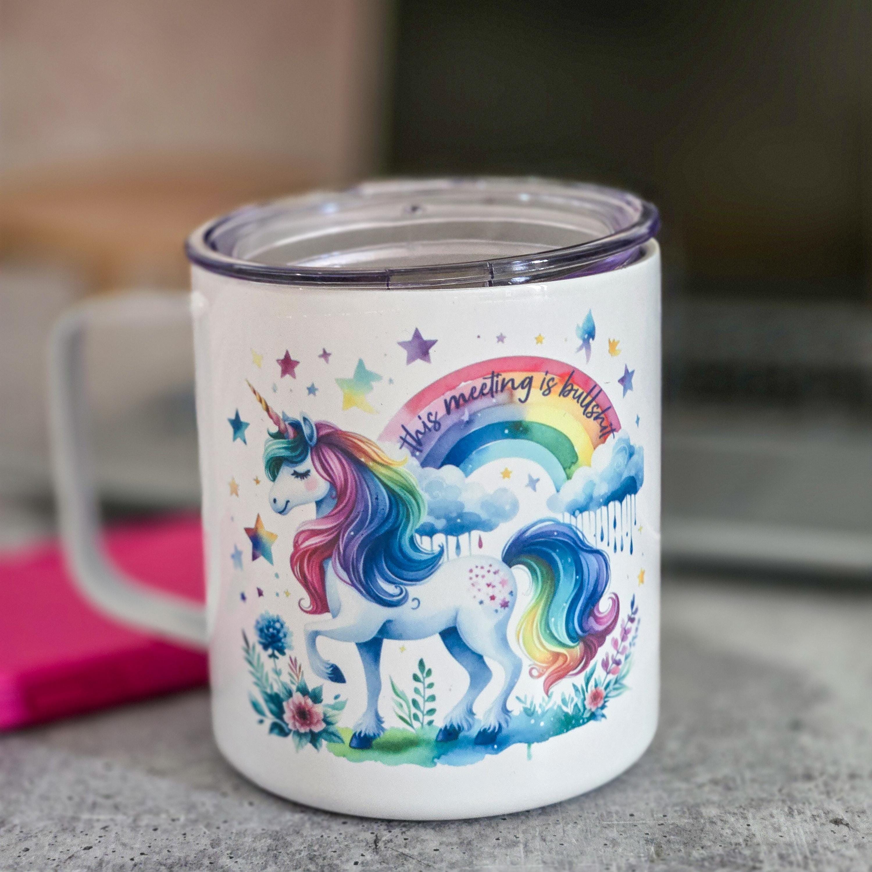 Diese Besprechung ist Schwachsinnige Magische Einhorn Reise-Kaffeetasse