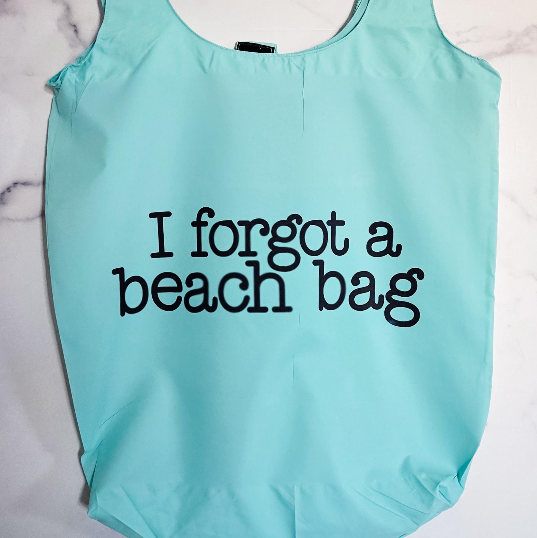 Funny Travel Tote Bag I Only Came For One Thing Foldable Blush or Blue Nylon Grocery Bag