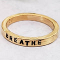 BREATHE Gold Plated Band Ring