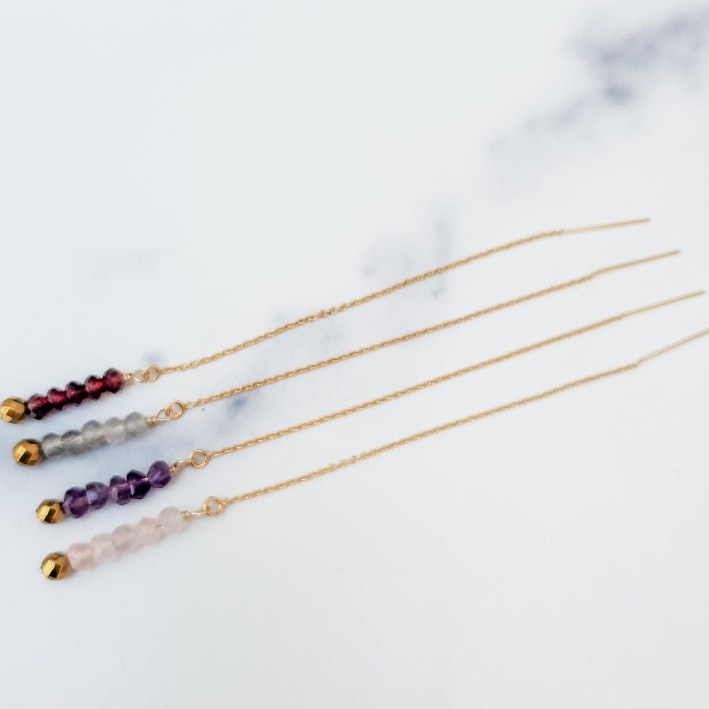 Kristall-Threader-Ohrringe