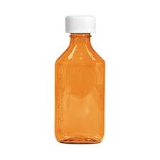 4oz Amber Graduation Ovals with Child-Resistant Caps (200 Count)