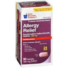 GNP Fexofenadine, 180mg Tablets, 90 Count, Compare to Allegra