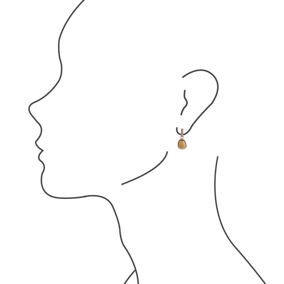Jasper Roped Earrings - Bronze