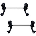 5/8 Black PVD Diving Mermaid Barbell Nipple Ring Set