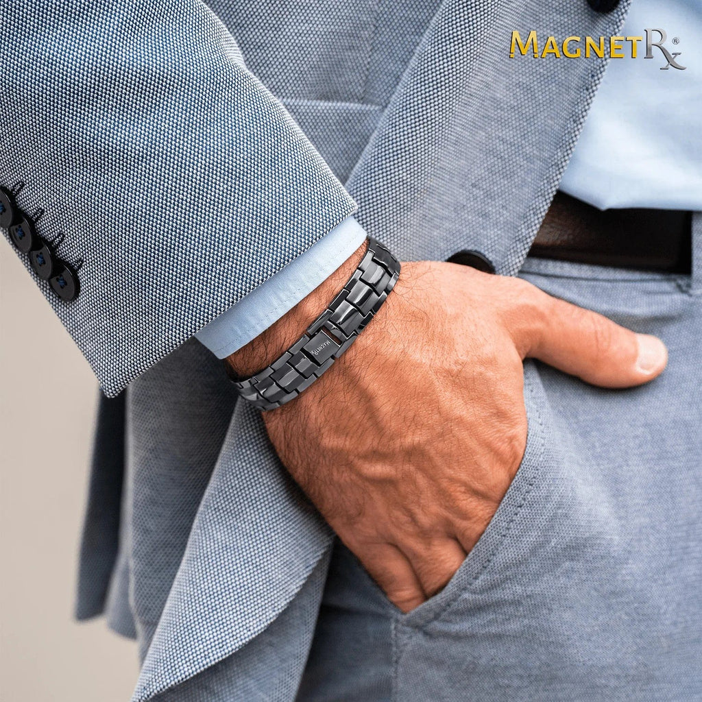 Ultra starkes Magnetarmband Gunmetal Grau Classic