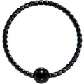 20G 3/8 Black Anodized So Twisted Captive Style Seamless Ring