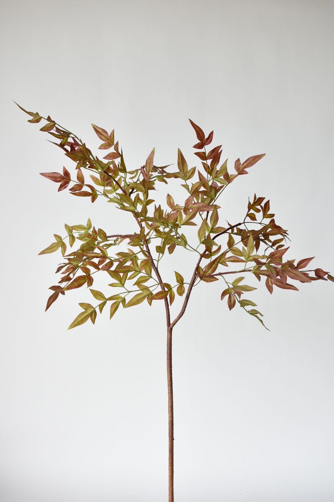 101 cm künstliches Nandina-Herbstlaub – Grün/Bordeaux