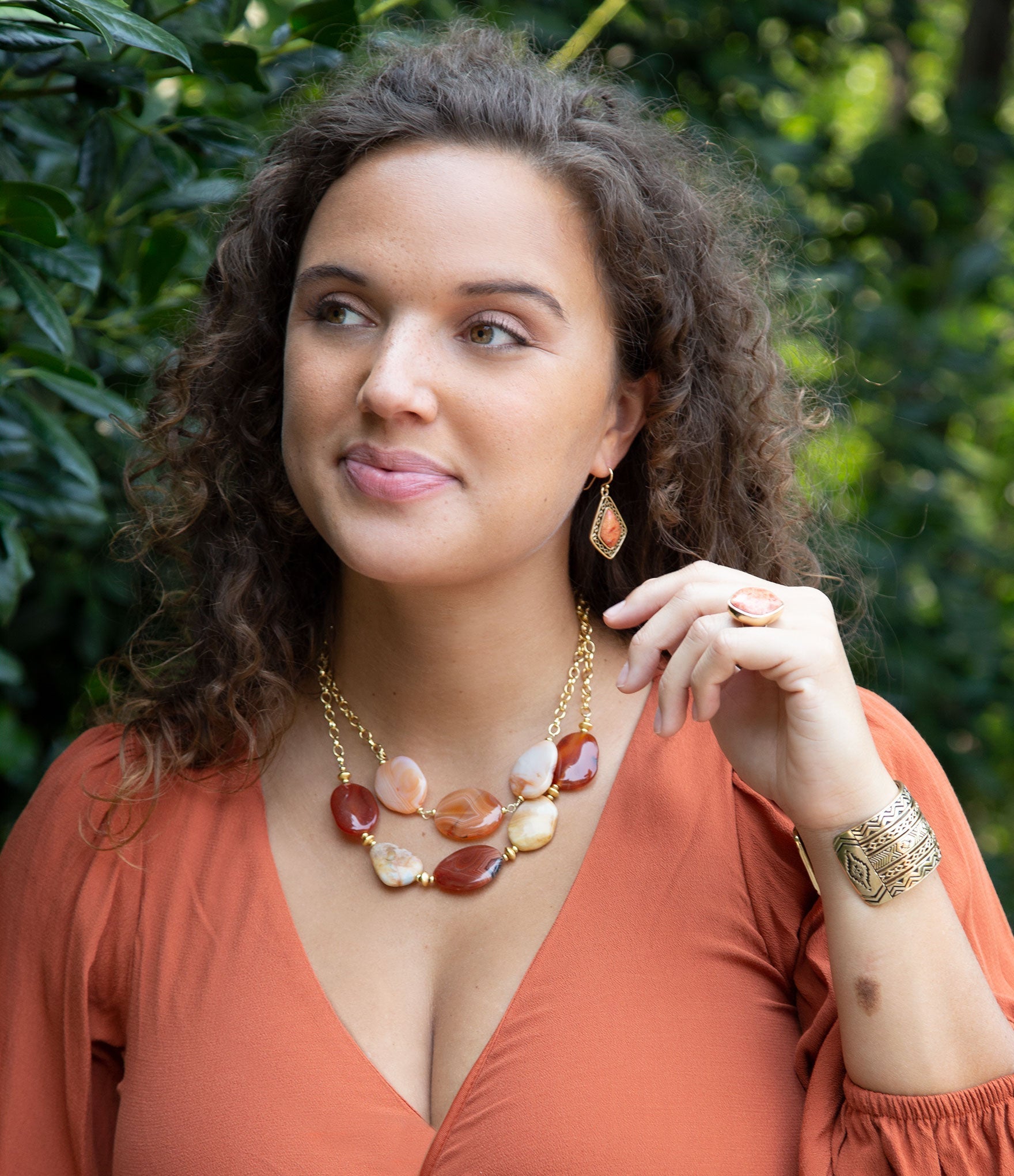 Native Vibe Orange Sponge Coral Arrow Earrings