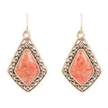 Native Vibe Orange Sponge Coral Arrow Earrings