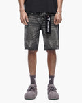 Valabasas Palace Strass-Shorts – Grau verwaschen